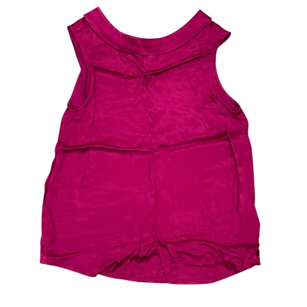 Boden Boat Neck Collared Hot Pink Sleeveless Top